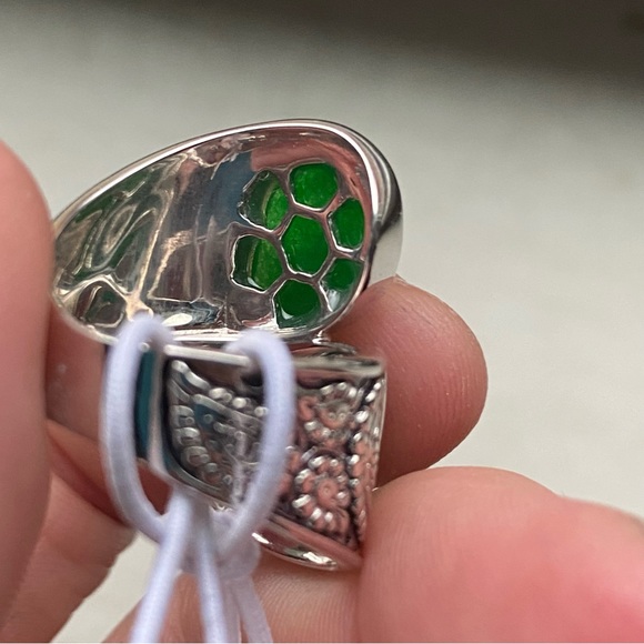 Jade sterling ring - Picture 7 of 13